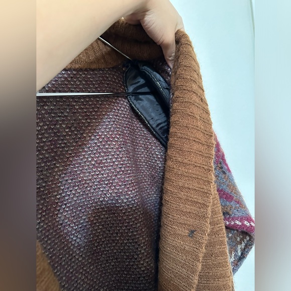 🧥 VINTAGE 🧥 MIXAGE Mohair Wool Button Sweater Brown Pattern Double-Breasted - Picture 9 of 13